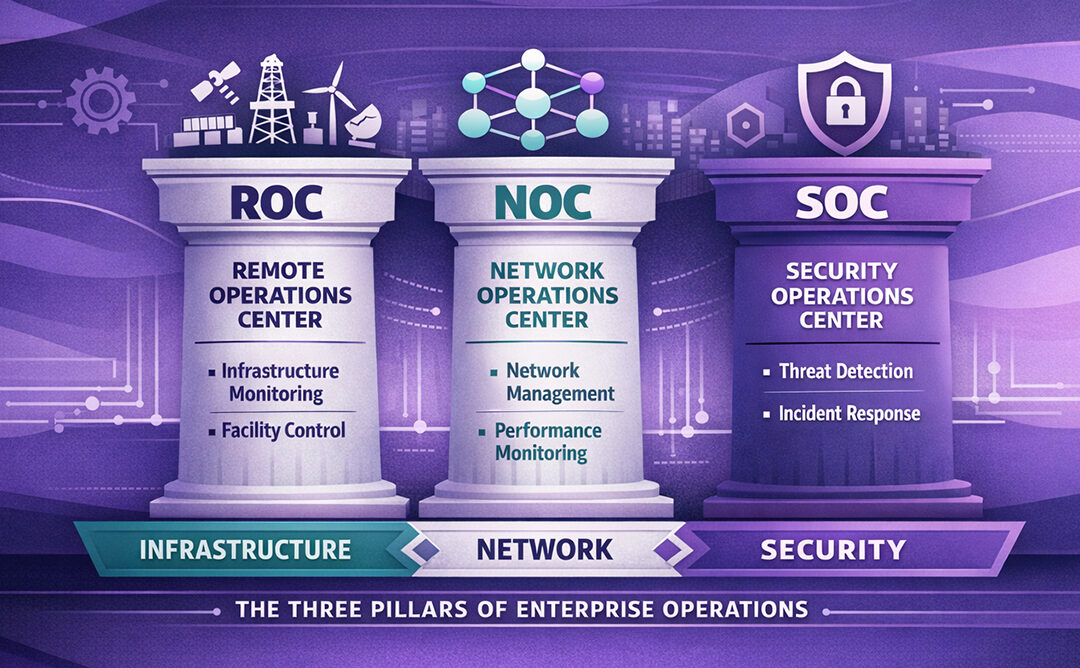 ROC vs NOC vs SOC: Understanding the Three Pillars of Enterprise Operations